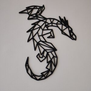 Dřevěná samolepka - Drak